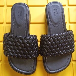 ASOS Black Braided Slide Mules